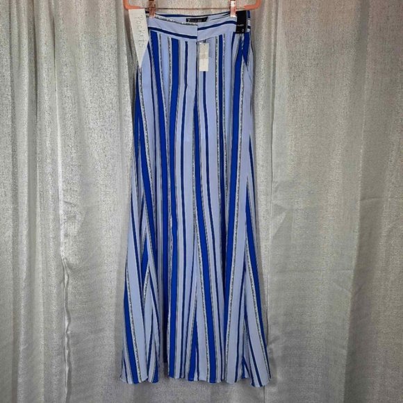 NYC 7th Avenue Design Studio Women Size 0 Tall Palazzo Pants Stretch Blue - Picture 5 of 5